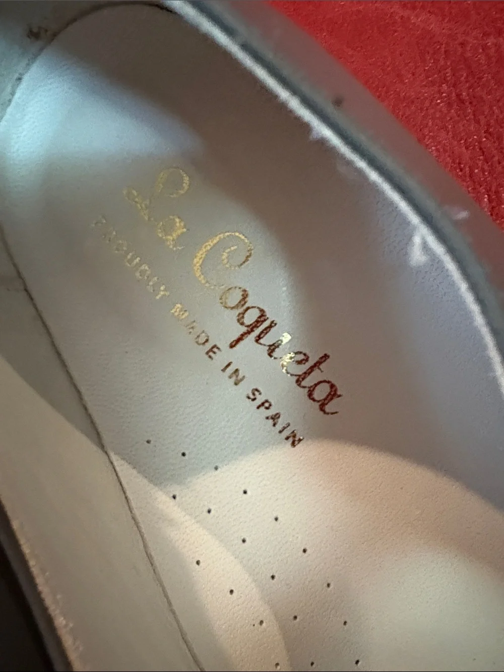 La Coqueta MaryJane leather Gray shoes sz 34